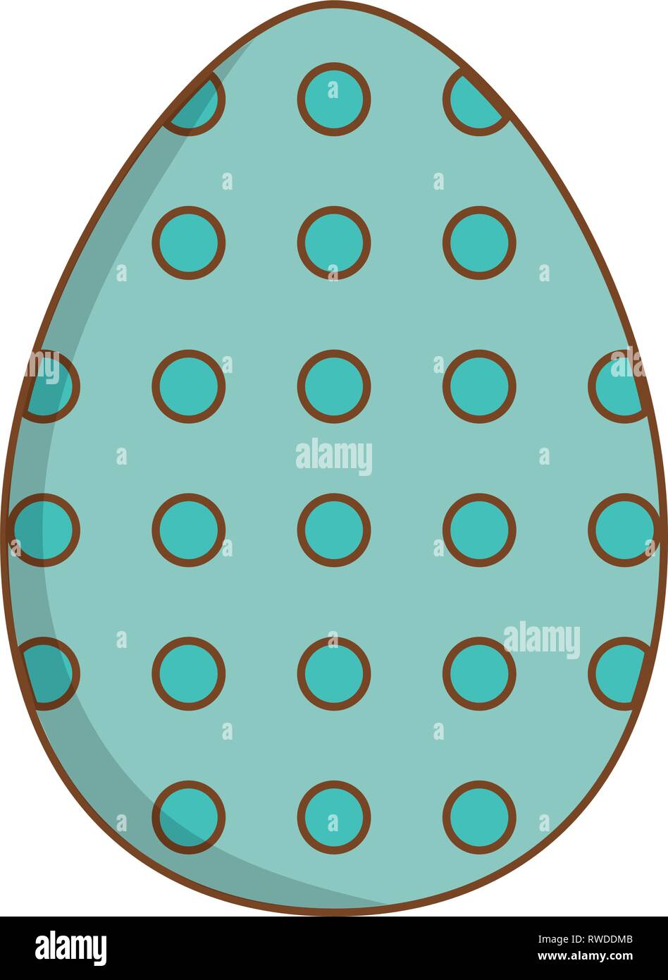 beautitul egg dotted painted easter icon Stock Vector