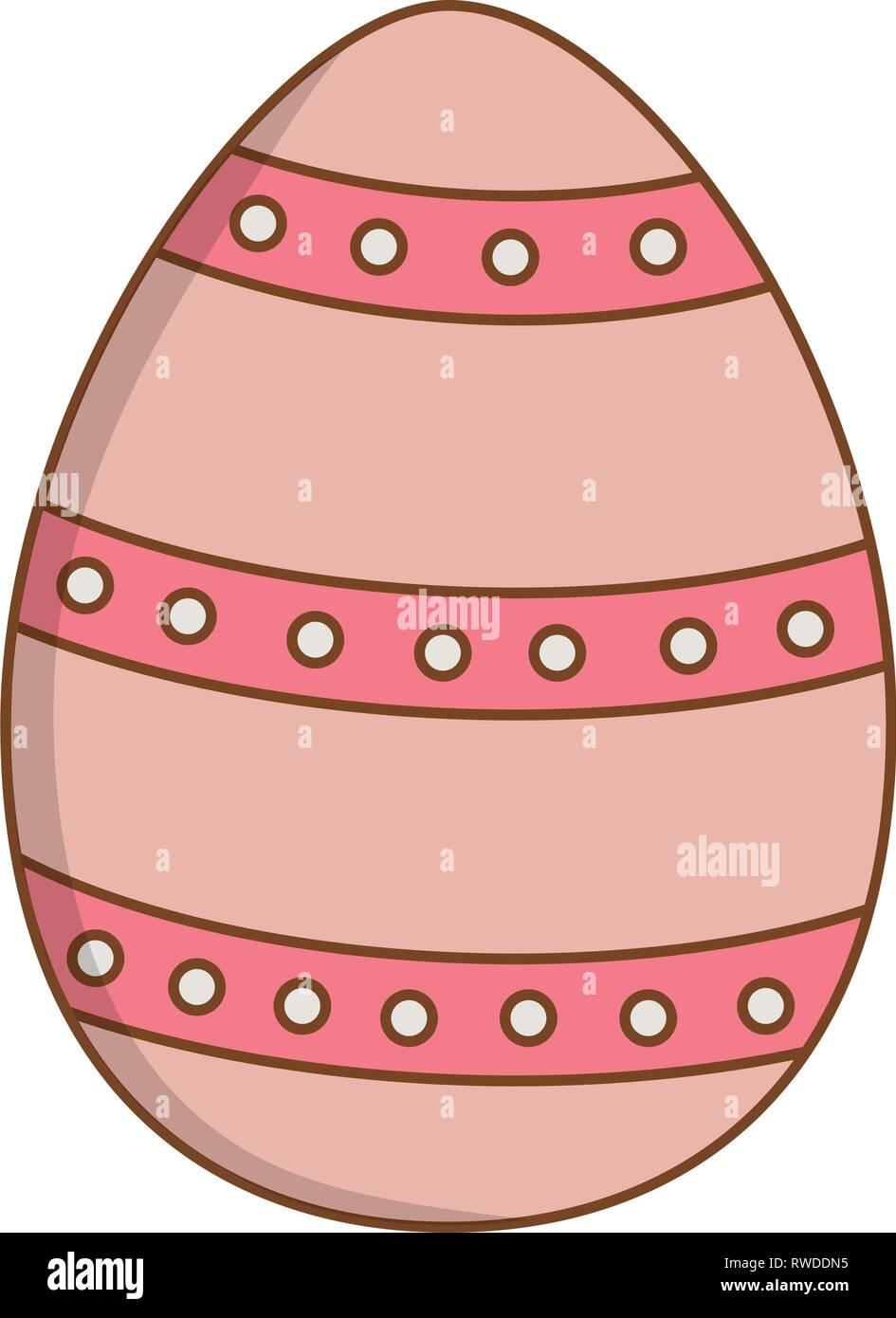 beautitul egg dotted painted easter icon Stock Vector