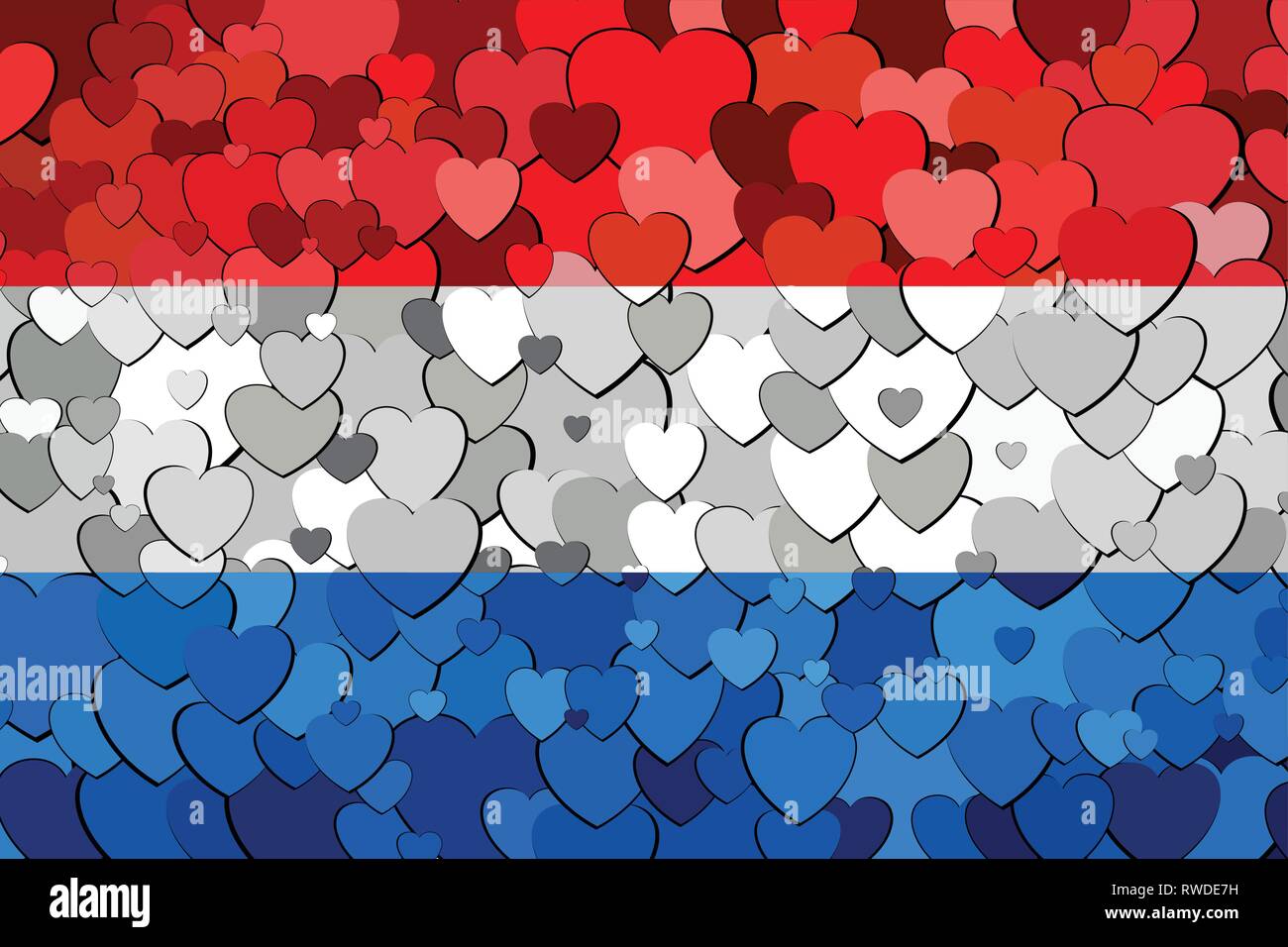 Netherlands flag made of hearts background - Illustration Stock Vector ...