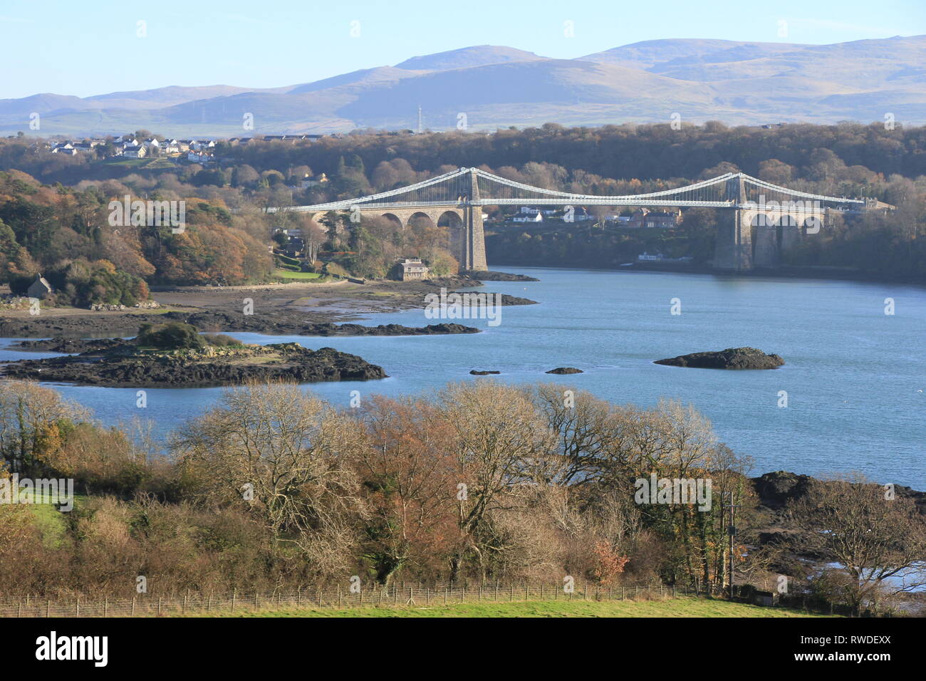 Menai Straits, Wales, UK Stock Photo Alamy