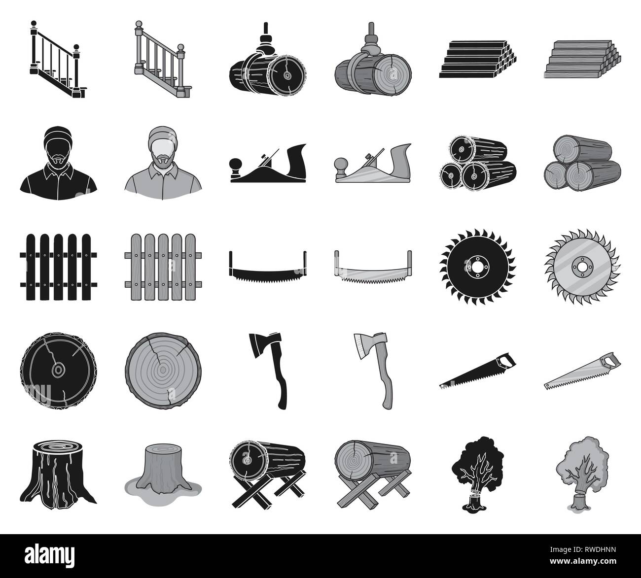 art,axe,black,monochrome,chisel,collection,crane,cross,design,disc,equipment,falling,fence,goats,hand,hydraulic,icon,illustration,isolated,jack,logo,logs,lumber,lumbers,lumbrejack,plane,processing,product,production,saw,sawing,sawmill,section,set,sign,stack,stairs,stump,symbol,timber,tools,tree,two-man,vector,web Vector Vectors , Stock Vector