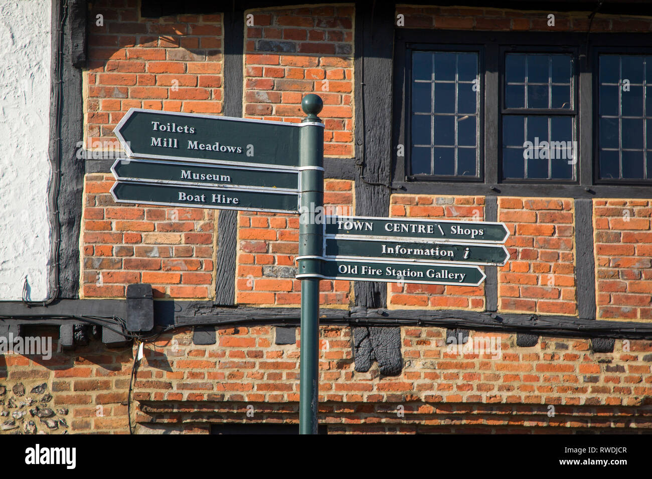 Tourist information and direction sign in HenleyonThames, Oxfordshire