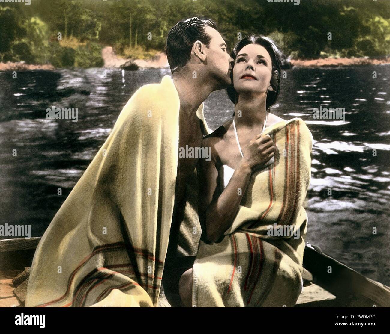 HOLDEN,JONES, LOVE IS A MANY-SPLENDORED THING, 1955 Stock Photo