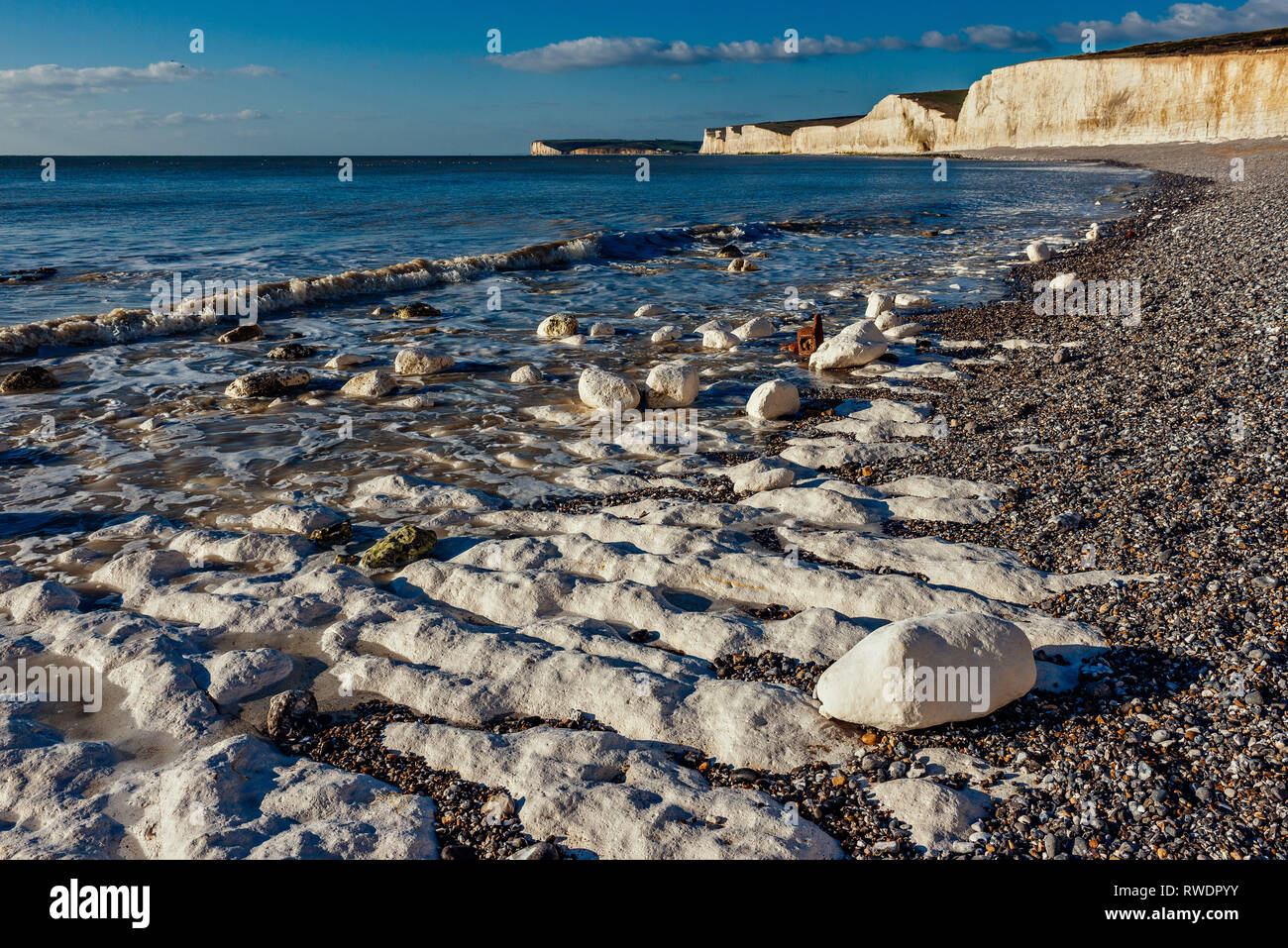 View F The Cliffs Of Birling Gap Located In The Seven Sisters National 