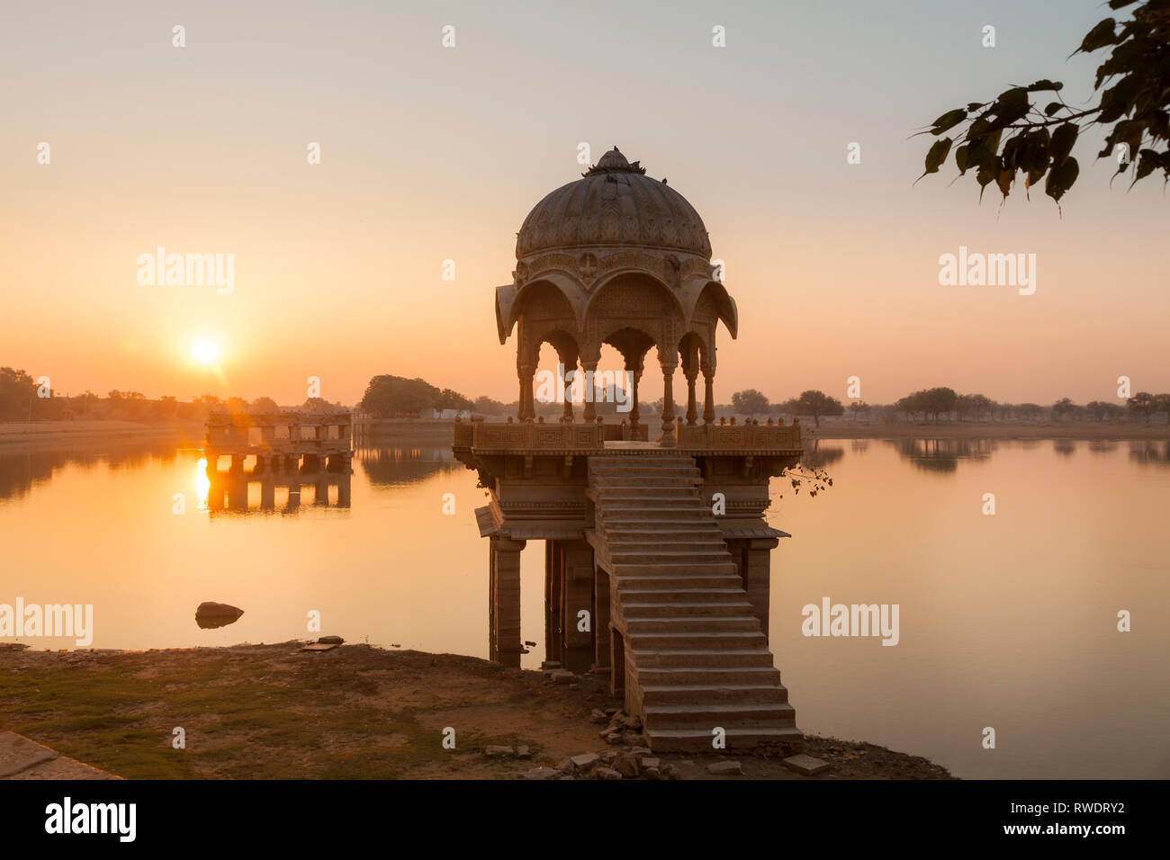 Gadisar Lake, Jaisalmer, Rajasthan, India, Asia Stock Photo