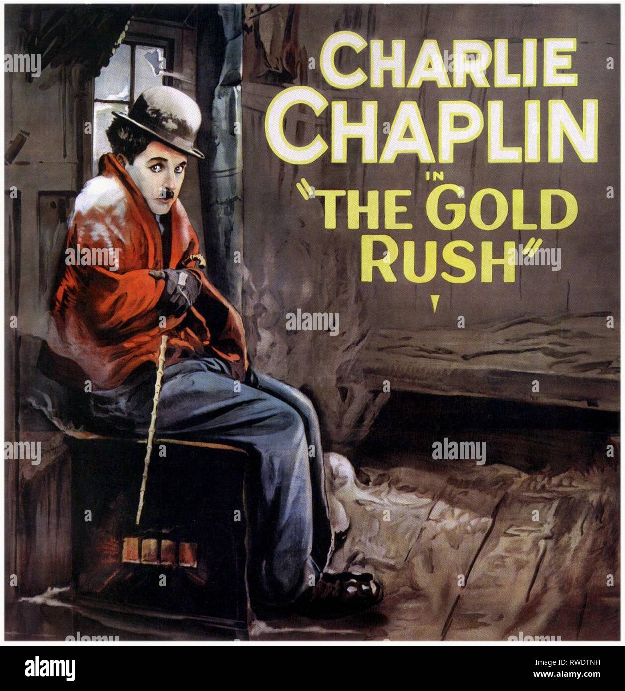CHARLIE CHAPLIN POSTER, THE GOLD RUSH, 1925 Stock Photo
