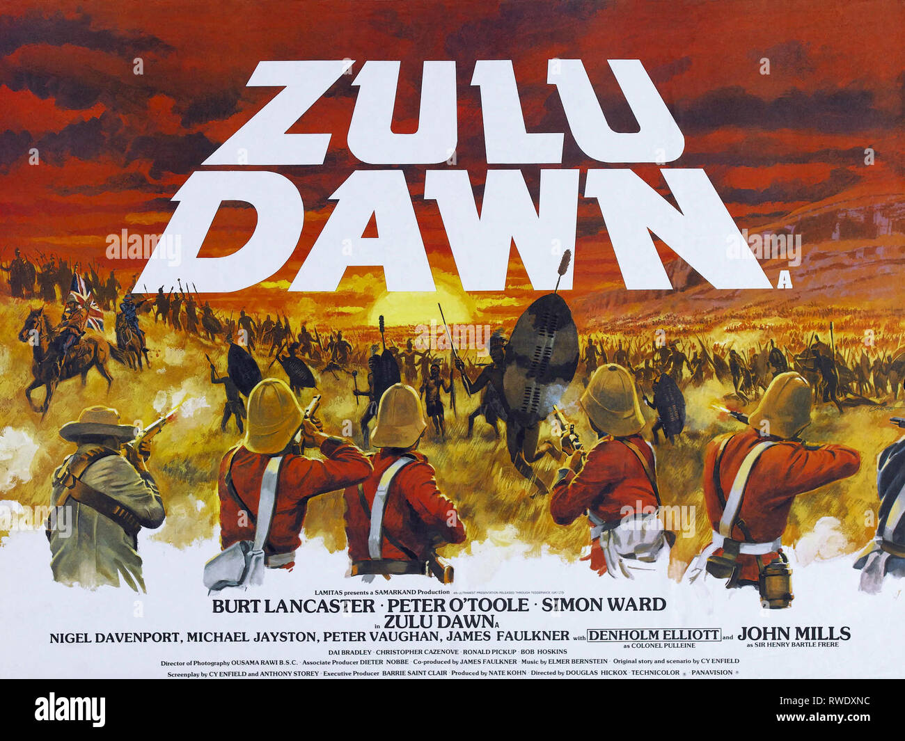 FILM POSTER, ZULU DAWN, 1979 Stock Photo