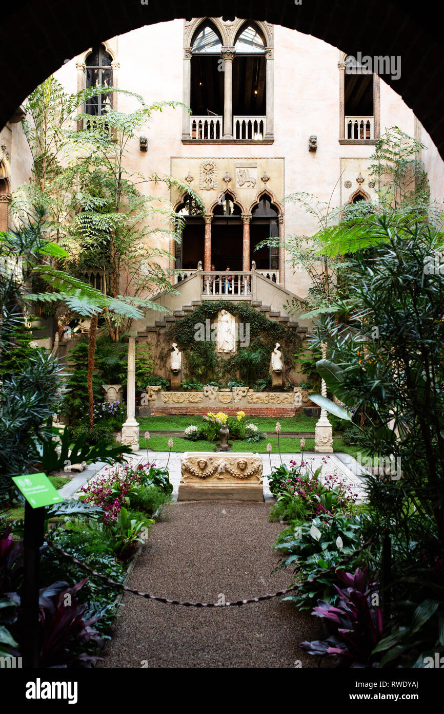 Massachusetts isabella stewart gardner museum hires stock photography