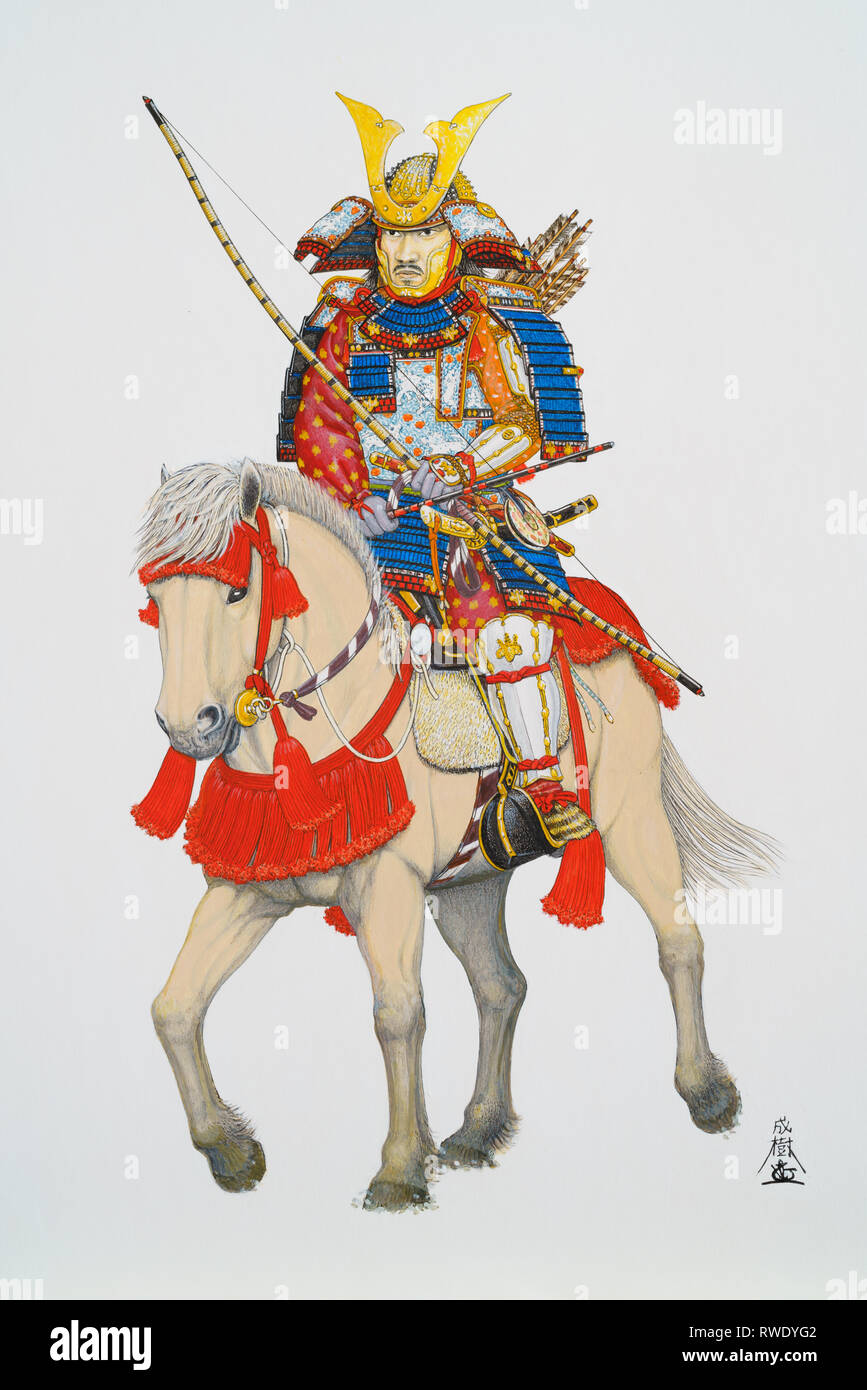 Samurai Illustration Stock Photo