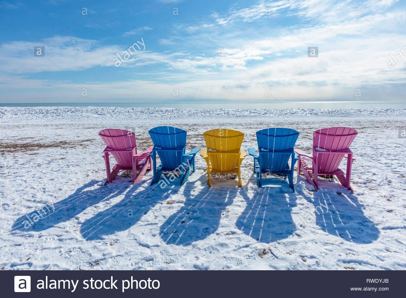 Muskoka Chair Adirondack Chair In Winter At Woodbine Beach In The