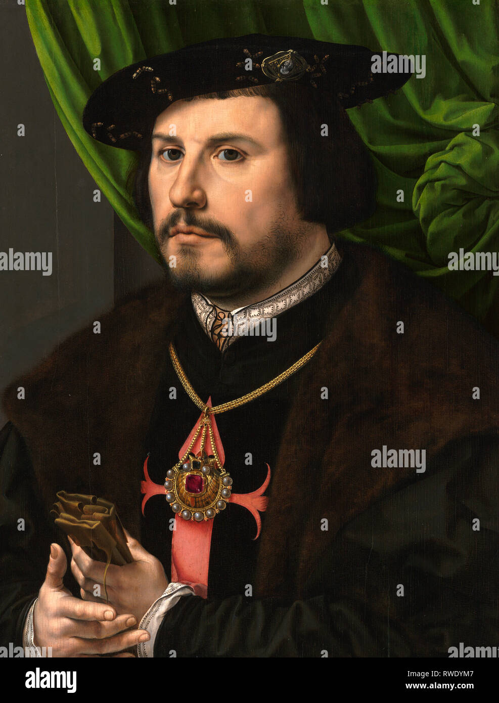 Portrait of Francisco de los Cobos y Molina; Jan Gossaert (Netherlandish, about 1478 - 1532); about 1530 - 1532; Oil on panel; Digital image courtesy  Stock Photo