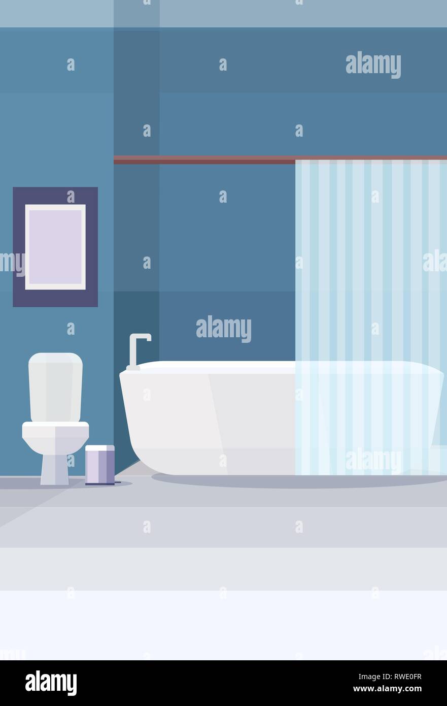 modern bathroom toilet and bathtub furniture no people empty bath room ...