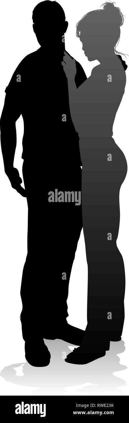 Young Couple People Silhouette Stock Vector Image & Art - Alamy