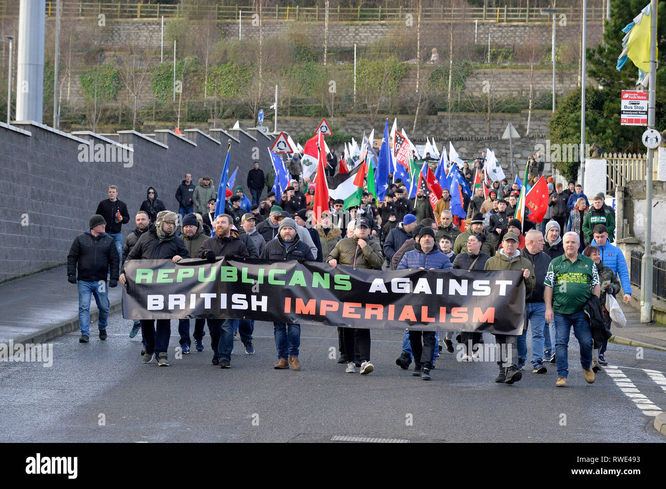 Irish republicans march in the 47th Bloody Sunday commemoration march in Londonderry on 27 January. Credit: George Sweeney / Alamy Stock Photo