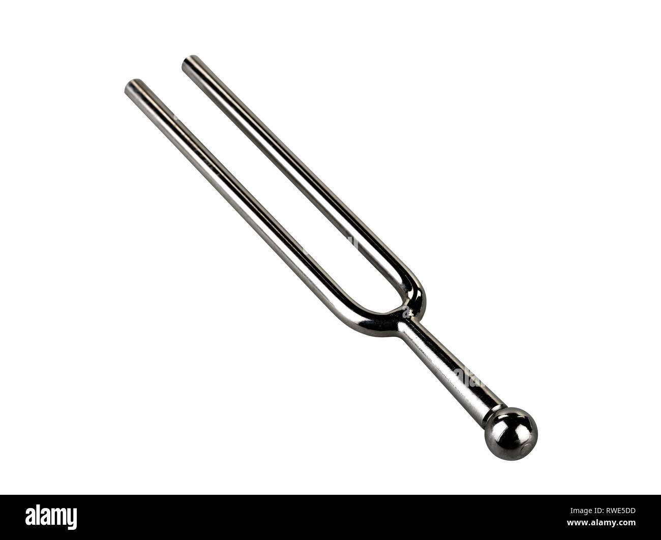 Music tuning fork isolated (clipping path Stock Photo Alamy