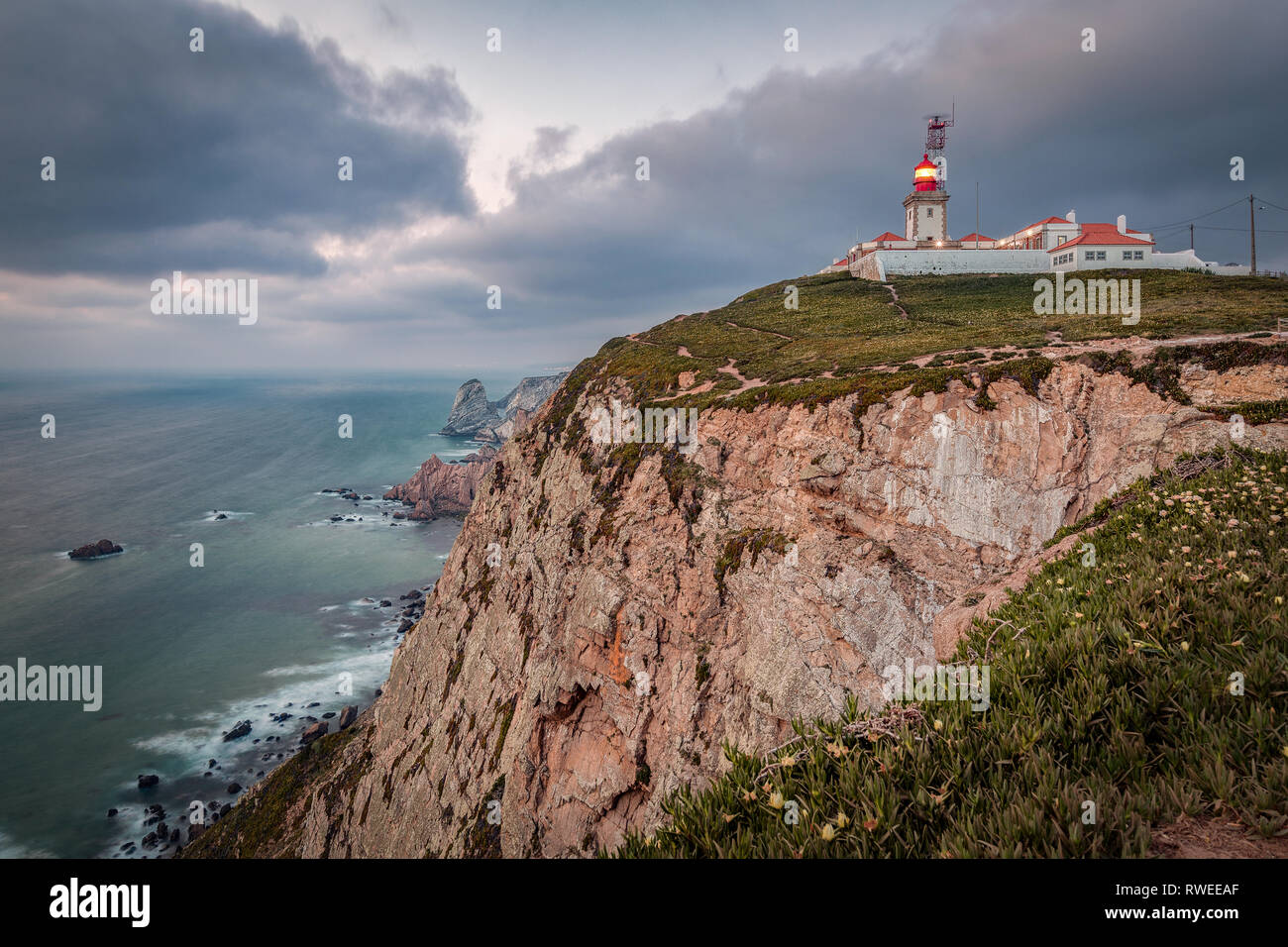 Cabo da Roca Lighthouse, Lisbon, Portugal Stock Photo Alamy