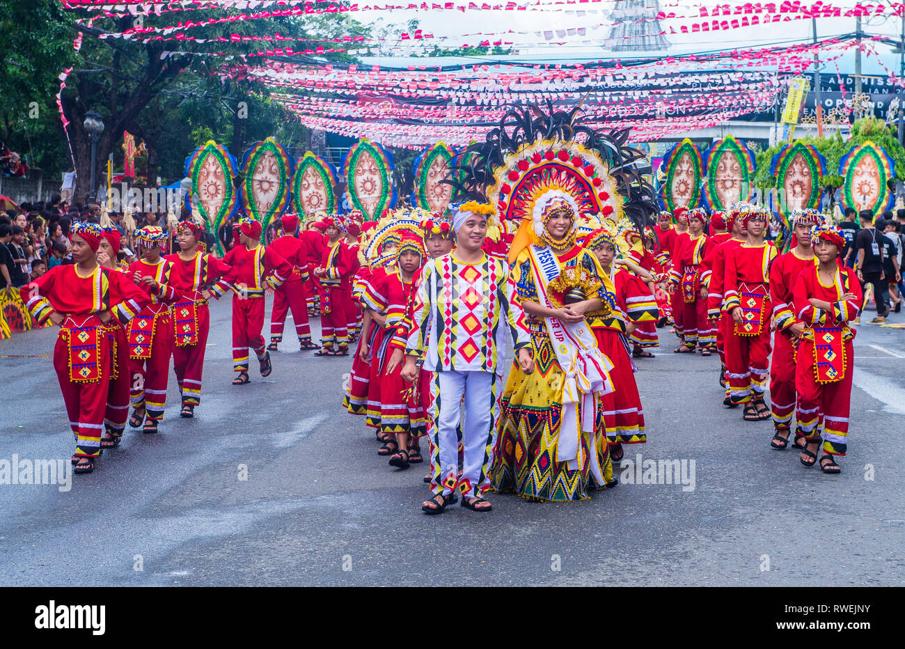 Participants In The Sinulog Festival In Cebu City Philippines Stock Photo Alamy