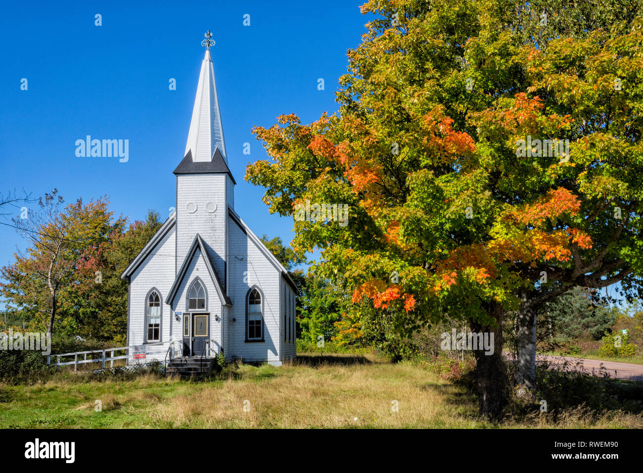 Church for sale, Coleman, Prince Edward Island, Canada Stock Photo