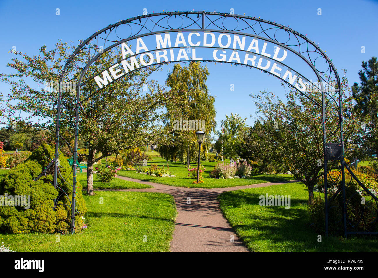 AA MacDonald Memorial Gardens, Georgetown, Prince Edward Island, Canada Stock Photo
