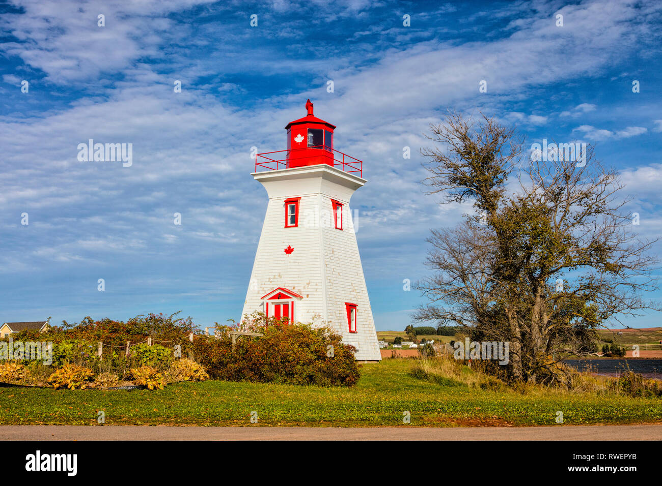 Lighthouse, Vicroria, Prince Edward Island, Canada Stock Photo