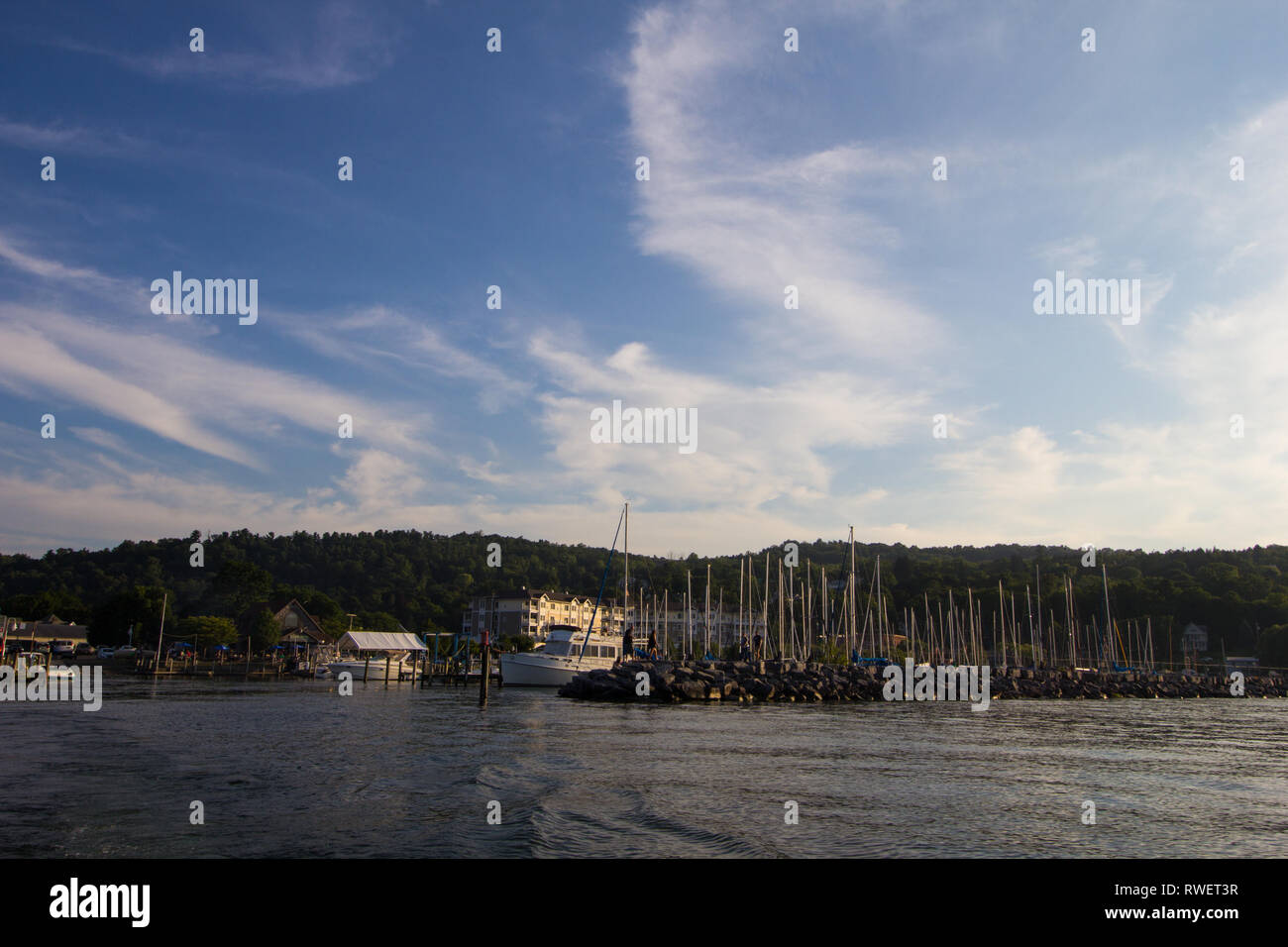 Sunset on Seneca Lake, New York Stock Photo Alamy