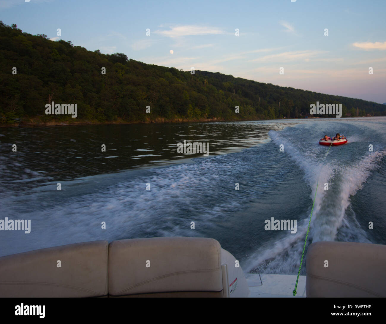 Tubing on Seneca Lake, New York Stock Photo Alamy