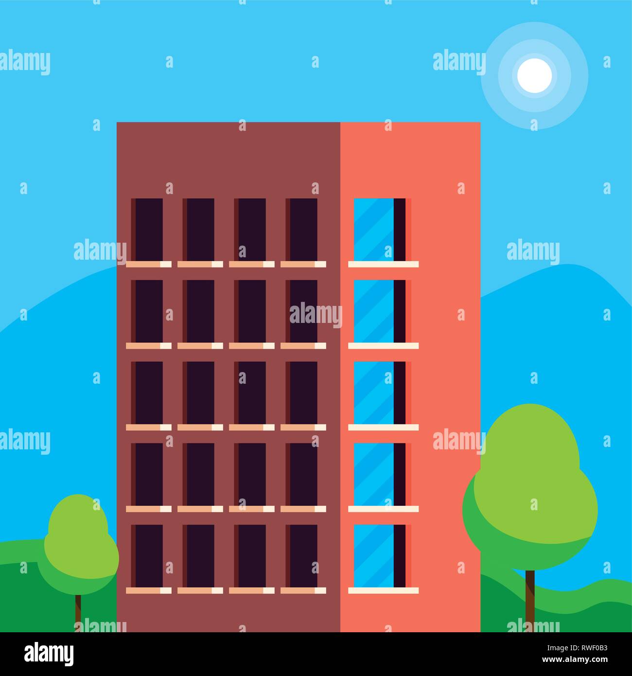 building construction city scene vector illustration design Stock ...