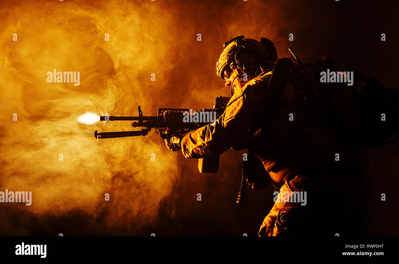 Machine Gun Fire Night High Resolution Stock Photography and Images - Alamy