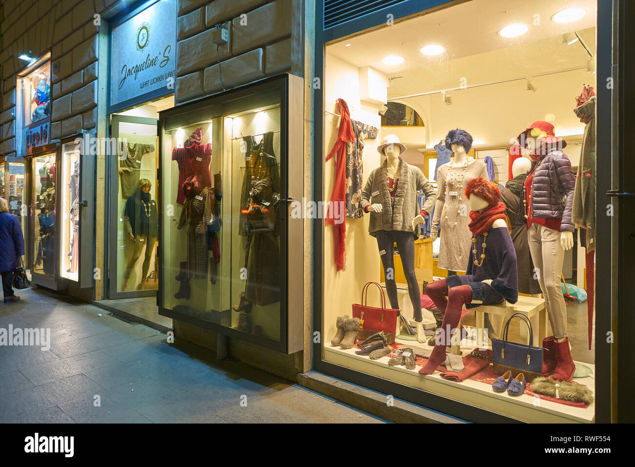 ROME, ITALY CIRCA NOVEMBER, 2017 apparel on display at a store in