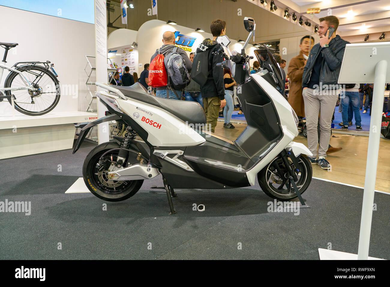 MILAN, ITALY - NOVEMBER 11, 2017: scooter on display at EICMA 2017 - 75th  International Motorcycle Exhibition Stock Photo - Alamy