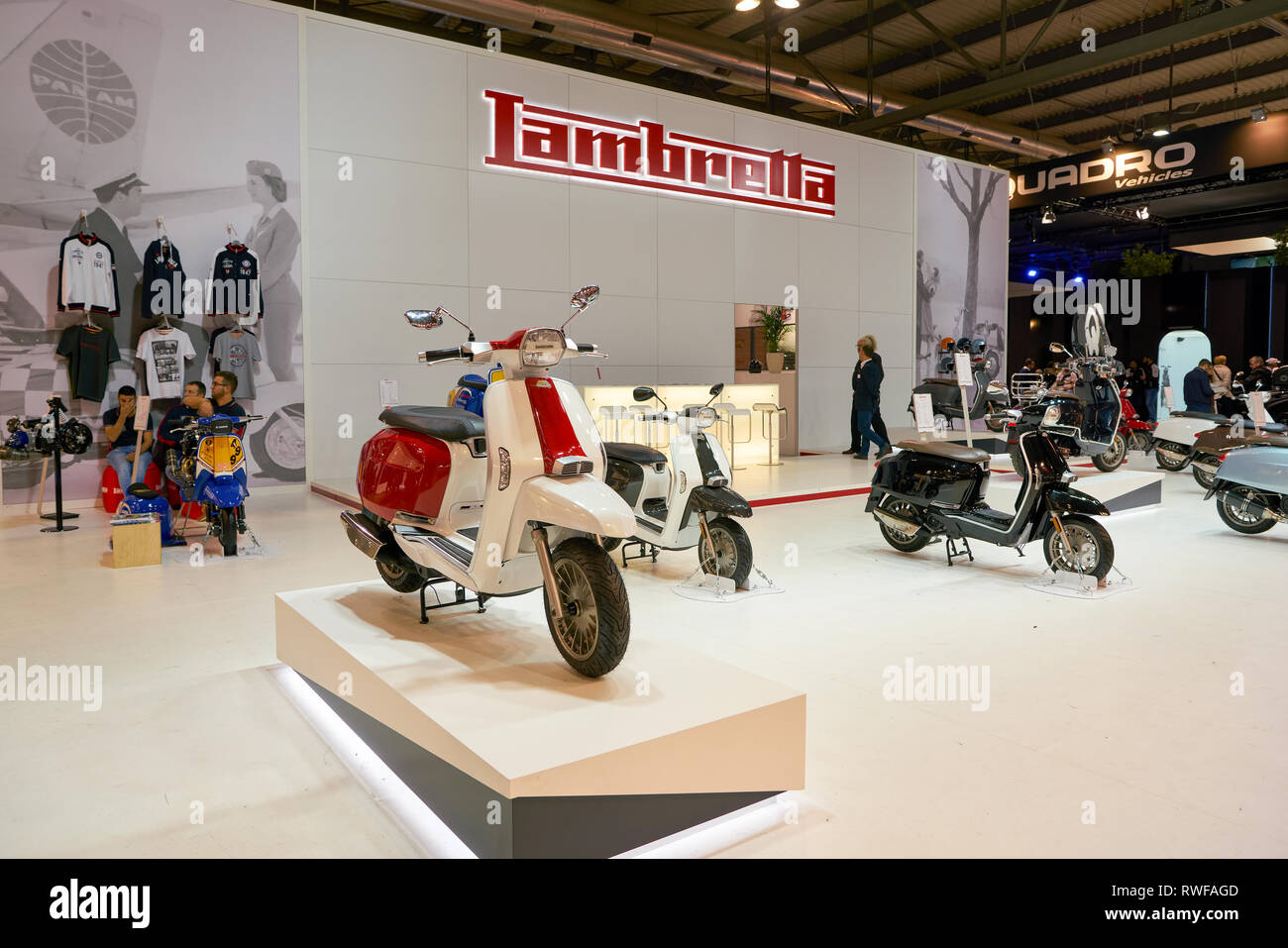 MILAN, ITALY - NOVEMBER 11, 2017: scooters on display at EICMA 2017 - 75th  International Motorcycle Exhibition Stock Photo - Alamy