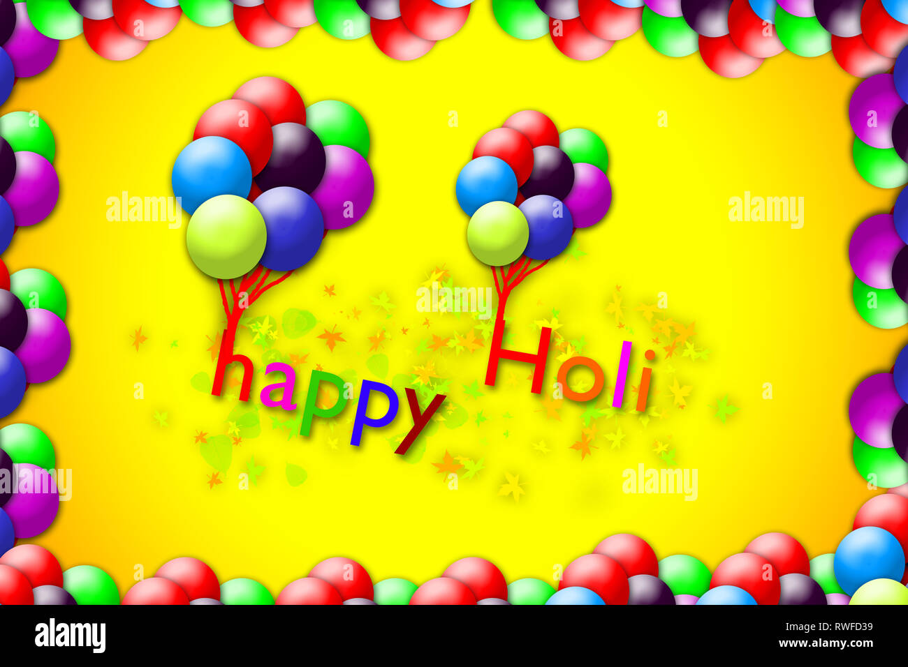 Happy Holi greeting background concept on colorful background Stock Photo -  Alamy
