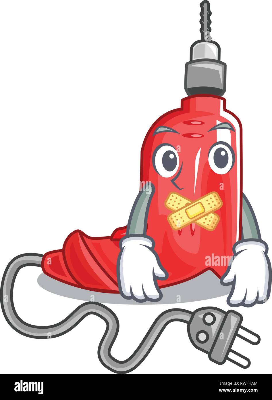 Silent electric drill in the cartoon box Stock Vector Image & Art Alamy