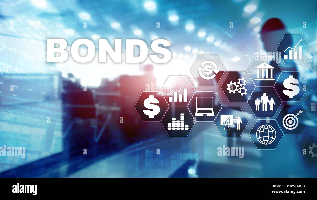 Bond Finance Banking Technology Business concept. Electronic Online Trade Market Network. Stock Photo