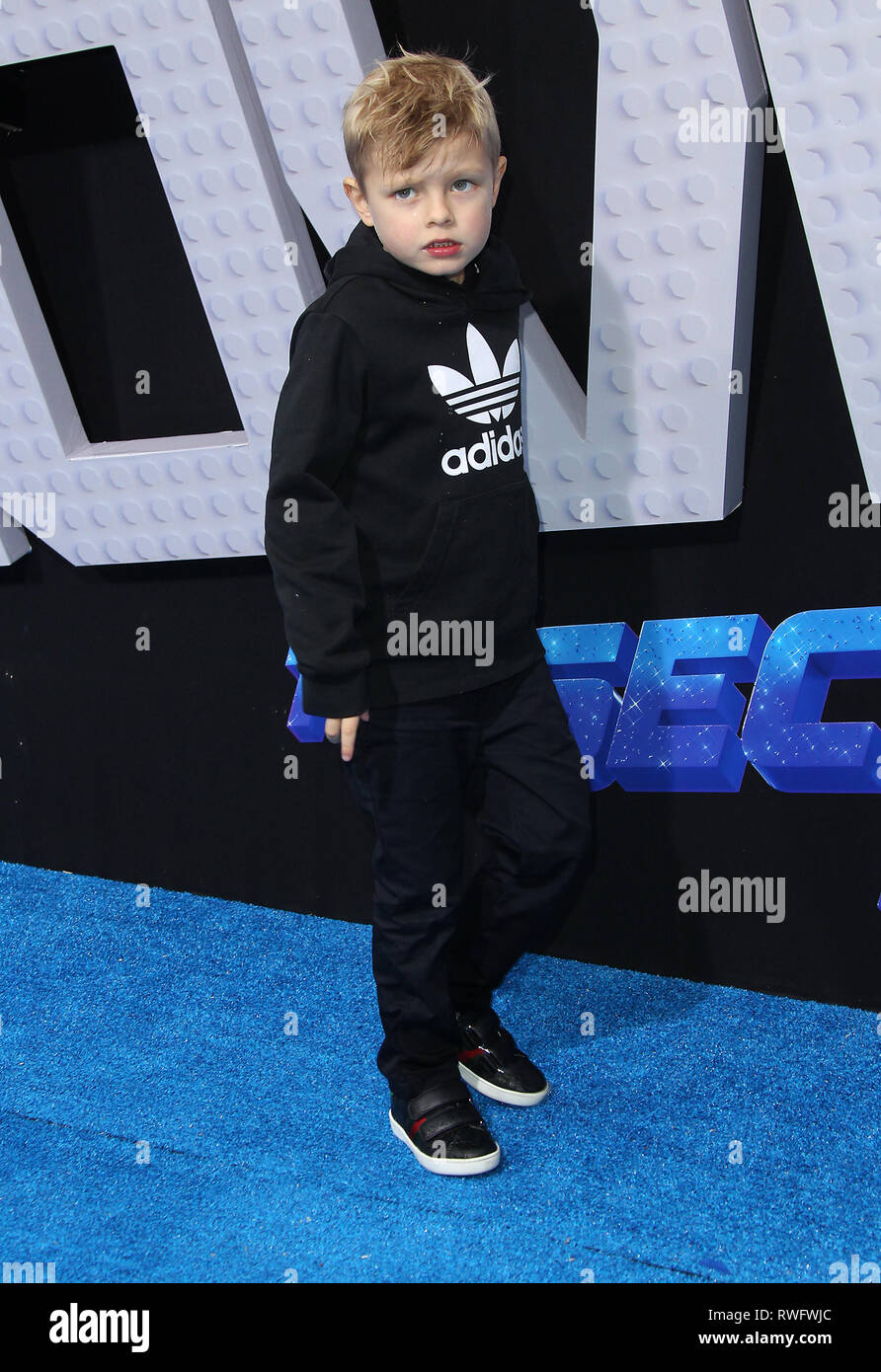 “The Lego Movie 2: The Second Part” World Premiere held at the Regency Village Theatre in Los Angeles, California.  Featuring: Axl Jack Duhamel Where: Los Angeles, California, United States When: 02 Feb 2019 Credit: Adriana M. Barraza/WENN.com Stock Photo