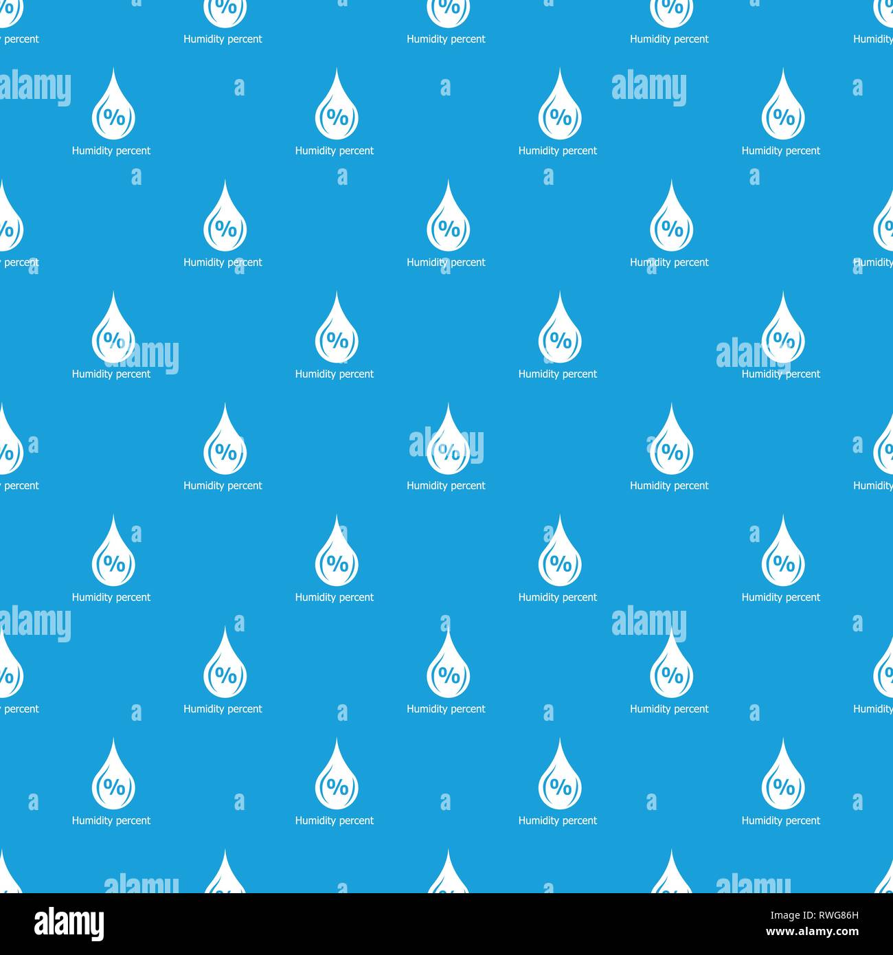 Humidity percent pattern vector seamless blue Stock Vector