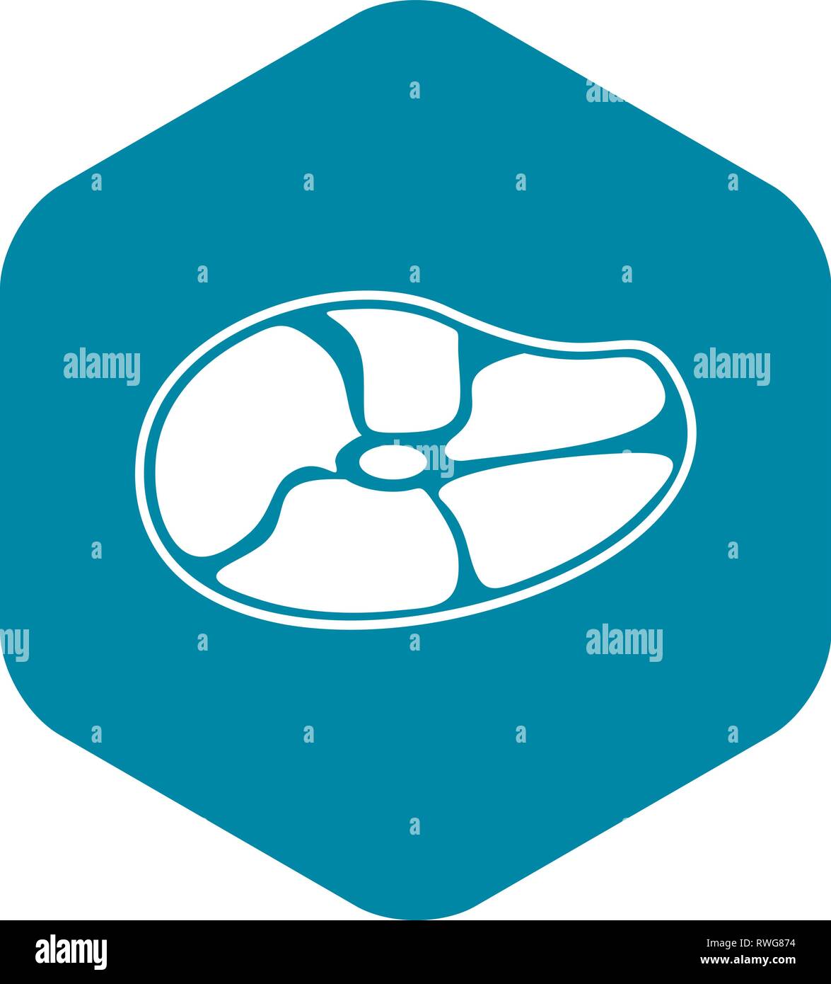 Steak Icon, simple style Stock Vector Image & Art - Alamy