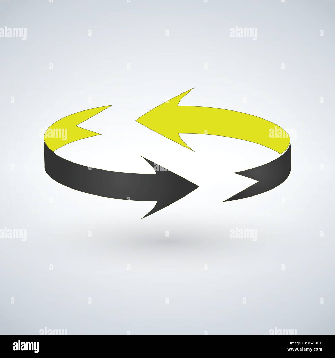 360 degrees view sign icon. vector illustration isolated on modern background with shadow Stock Vector