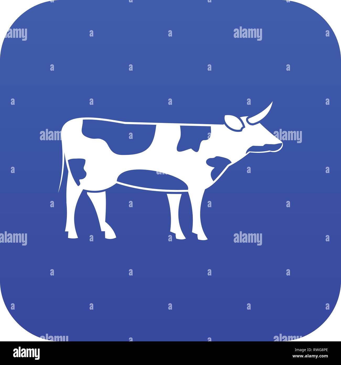 Switzerland cow icon digital blue Stock Vector Image & Art Alamy