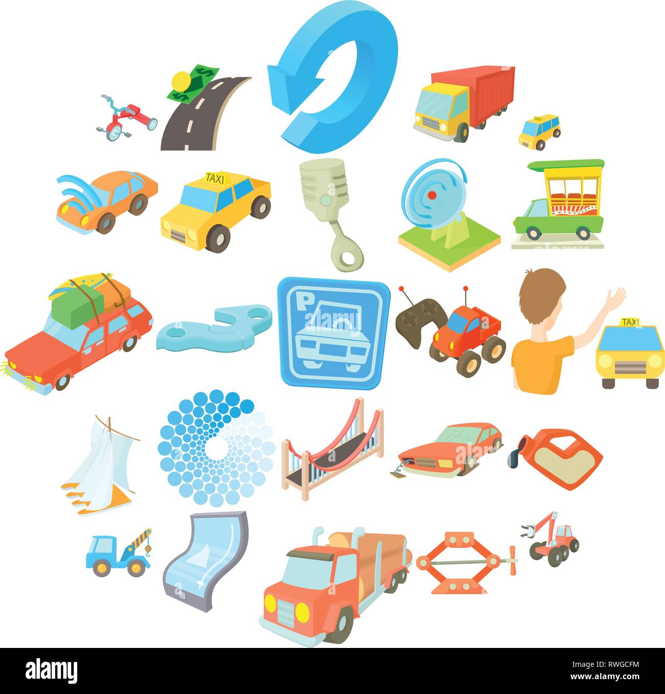 Service icons set, cartoon style Stock Vector Image & Art - Alamy