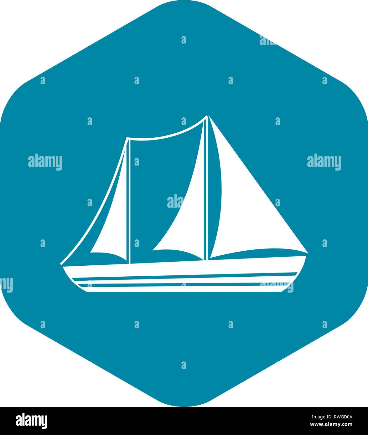 Yacht icon, simple style Stock Vector Image & Art - Alamy