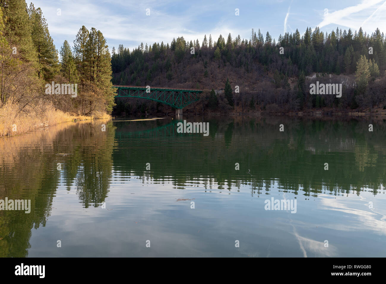 The Highway 89 bridge over Britton Lake in McArthur Burney Falls