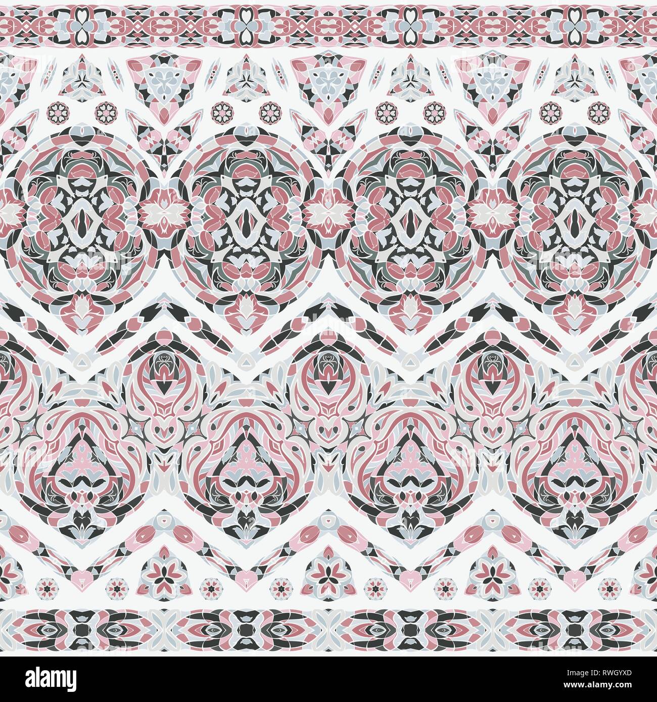 Repeated floral motif border Stock Vector Images - Alamy
