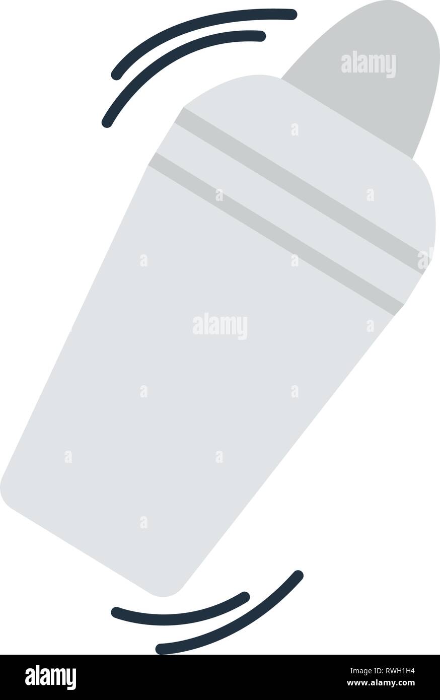 Bar shaker icon. Flat color design. Vector illustration. Stock Vector