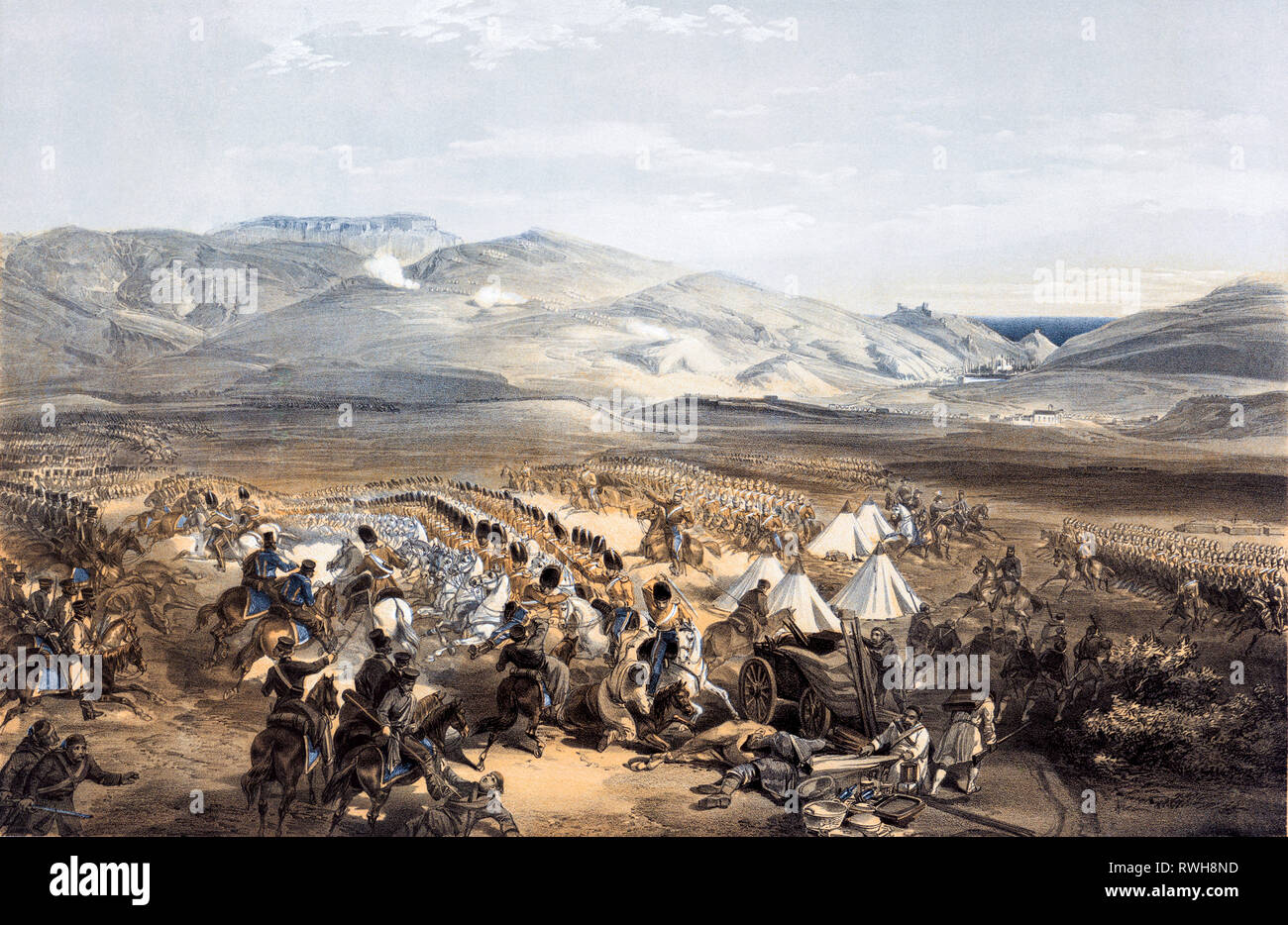 Battle of Balaclava print, Enniskillen Dragoons and the 5th Dragoon