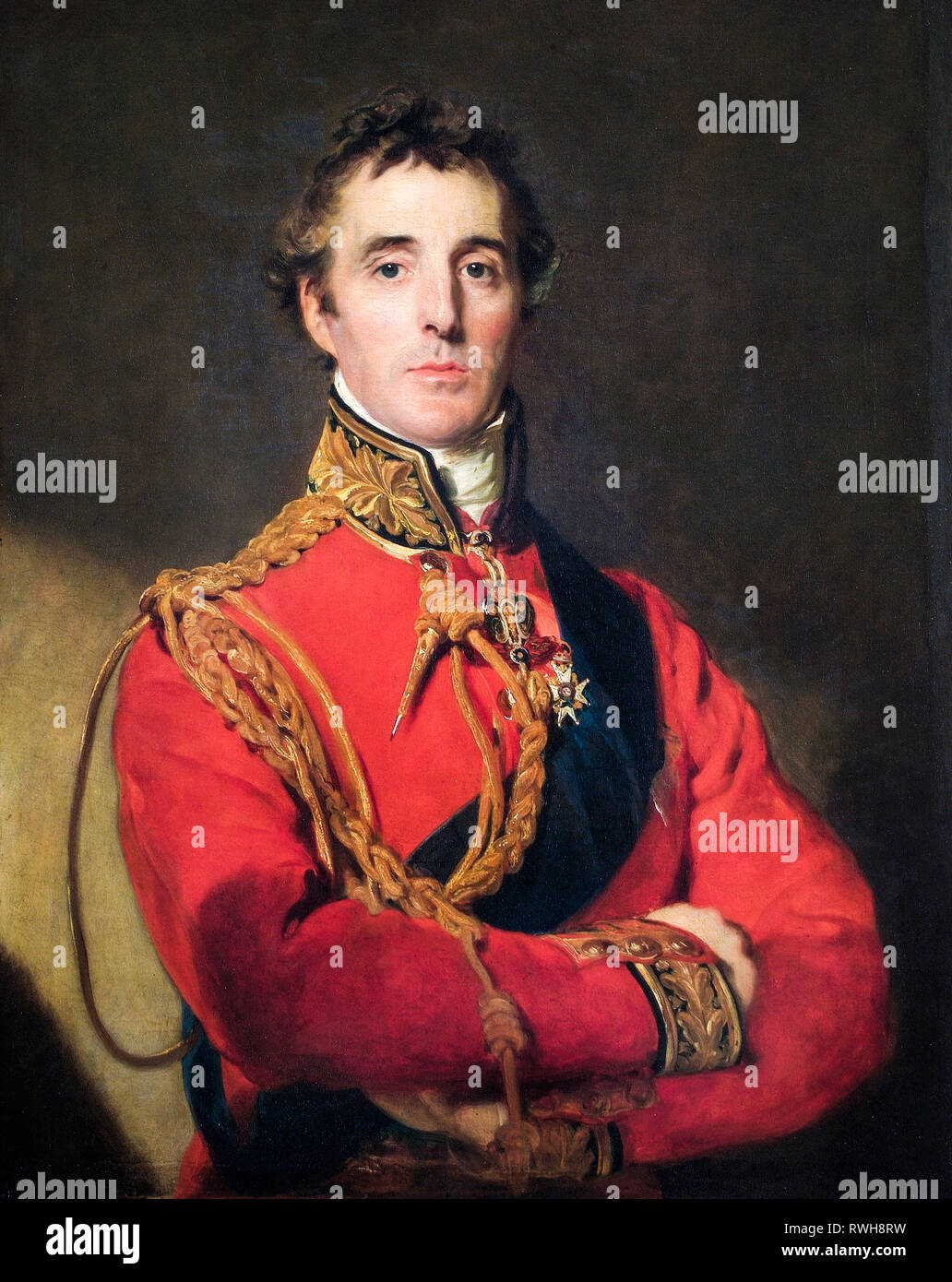 Arthur Wellesley, 1st Duke of Wellington (1769-1852), portrait painting by Sir Thomas Lawrence, 1815-1816 Stock Photo