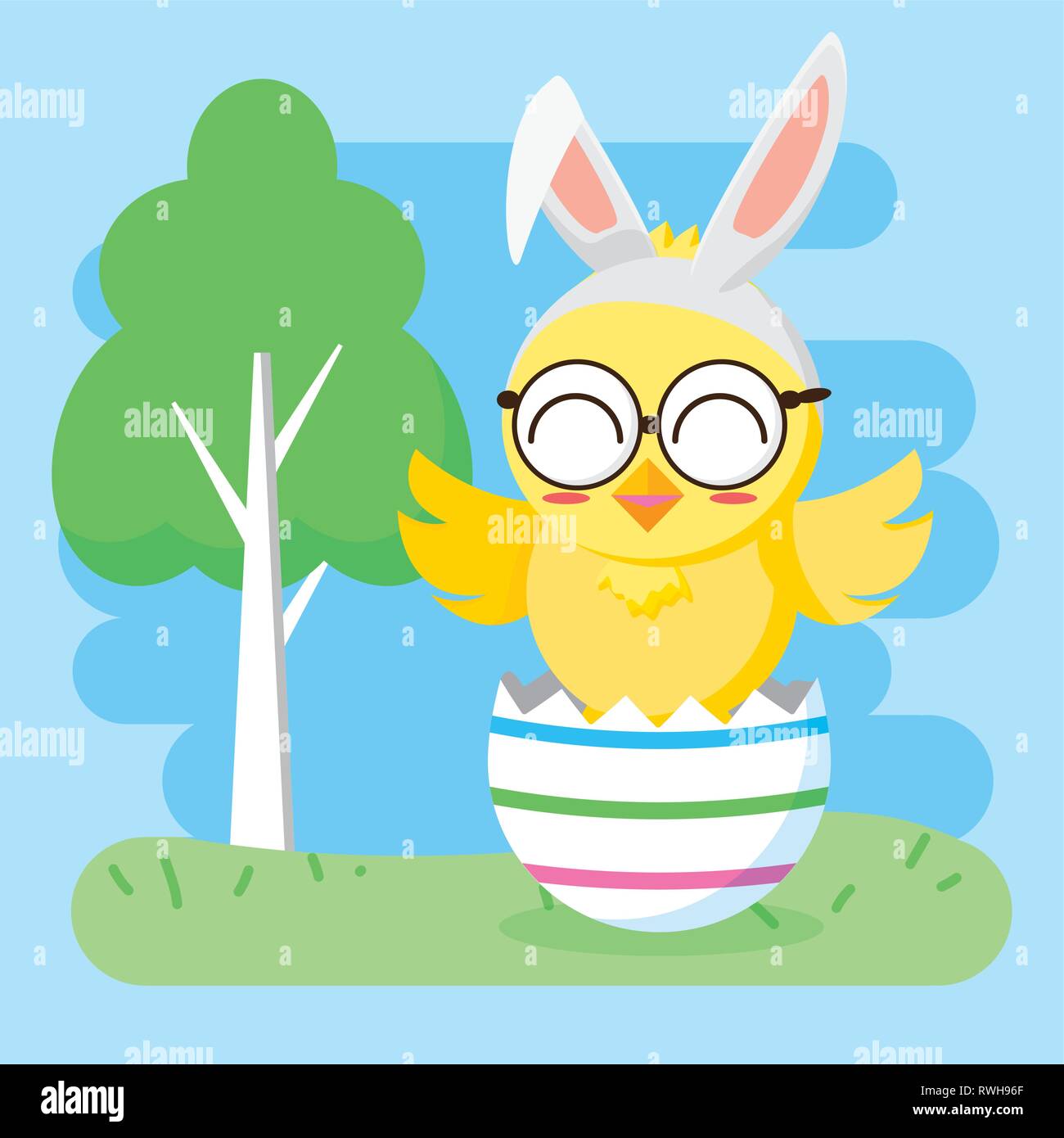 happy easter card Stock Vector