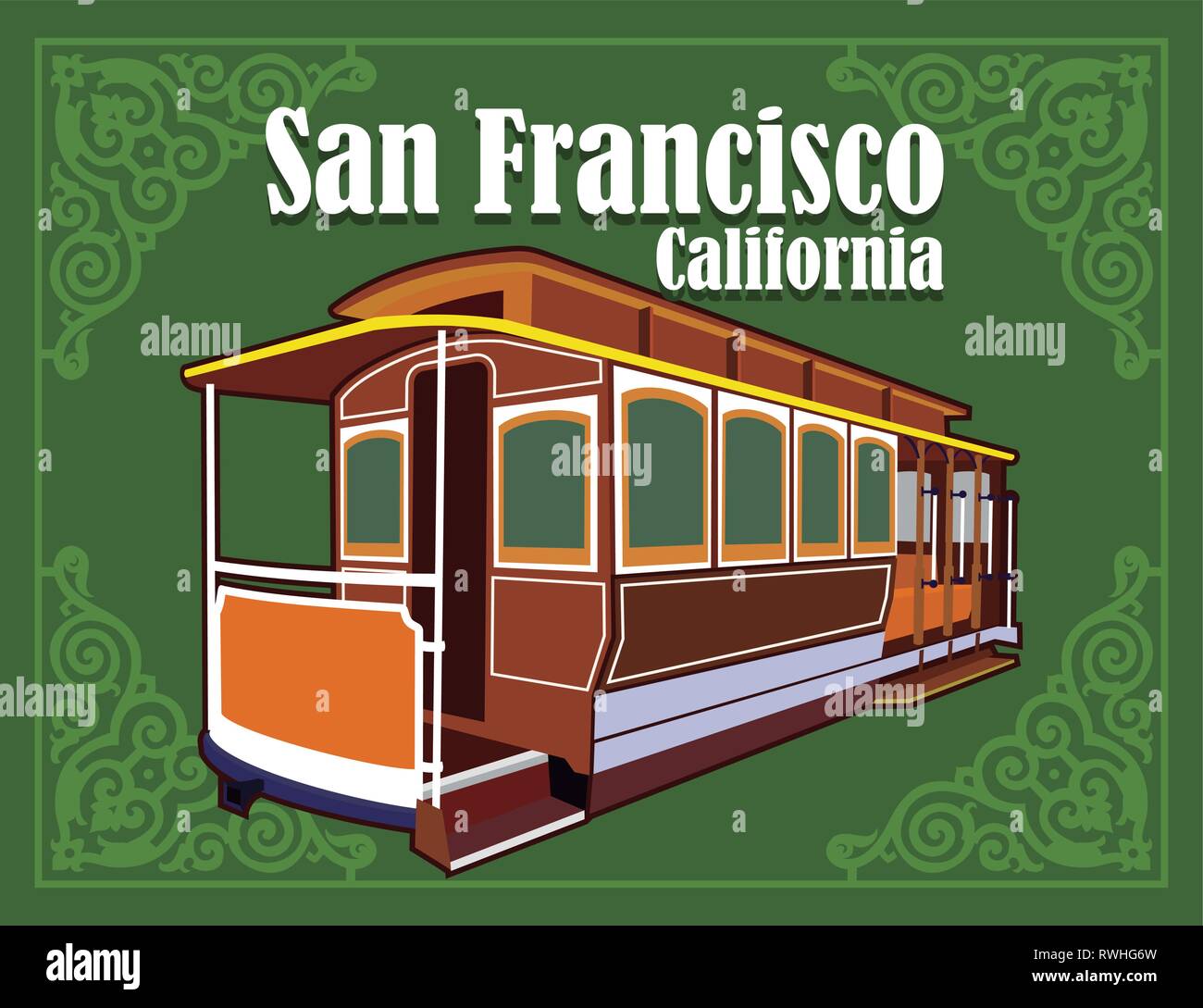 Trolley San Francisco Stock Vector