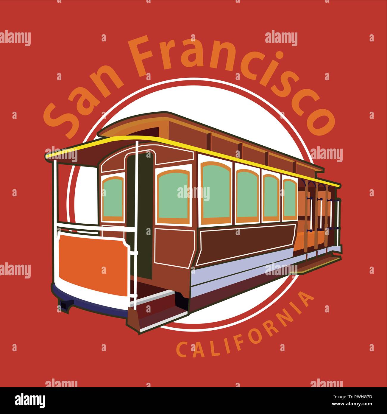 Trolley San Francisco Stock Vector