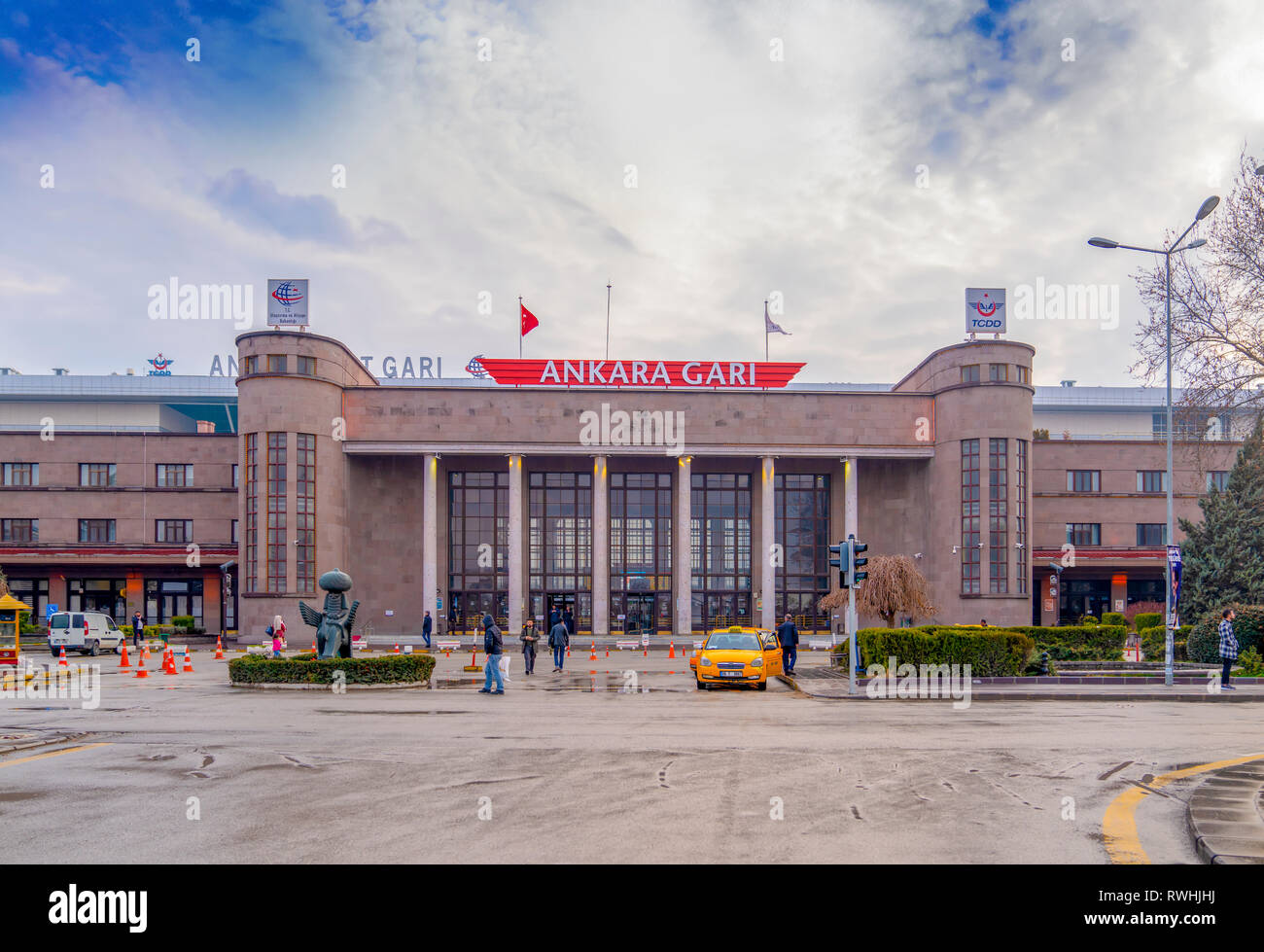 Ankara Turkey February 23 2019 Old Ankara Train Station Building Stock 